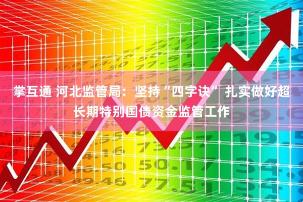 掌互通 河北监管局：坚持“四字诀” 扎实做好超长期特别国债资金监管工作